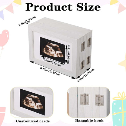 BabyOneStop 5 Folding Ultrasound Picture Frame In Natural Wood
