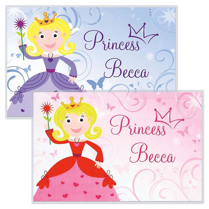 Lillian Vernon Personalized Princess Placemat - Reversible Pink and Purple