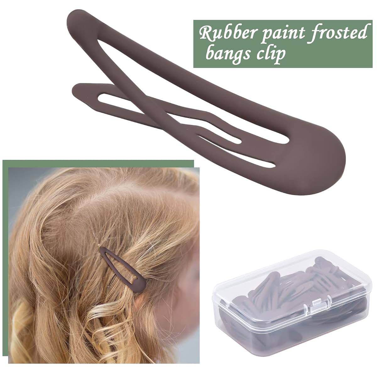 Vesaneae 30 Pcs Metal Snap Hair Clips In Chocolate