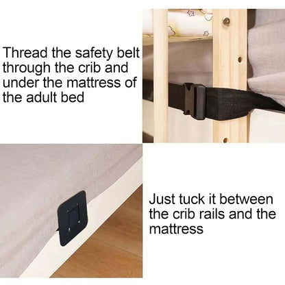 BabyOneStop 19.69 Ft Sheet Straps With Adjustable Buckle (White)