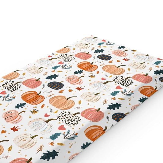 S2tMhb Pumpkin Pattern Changing Pad Cover Liner for Unisex Baby,Fall Season Theme Snug Fitted Diaper Table Covers for