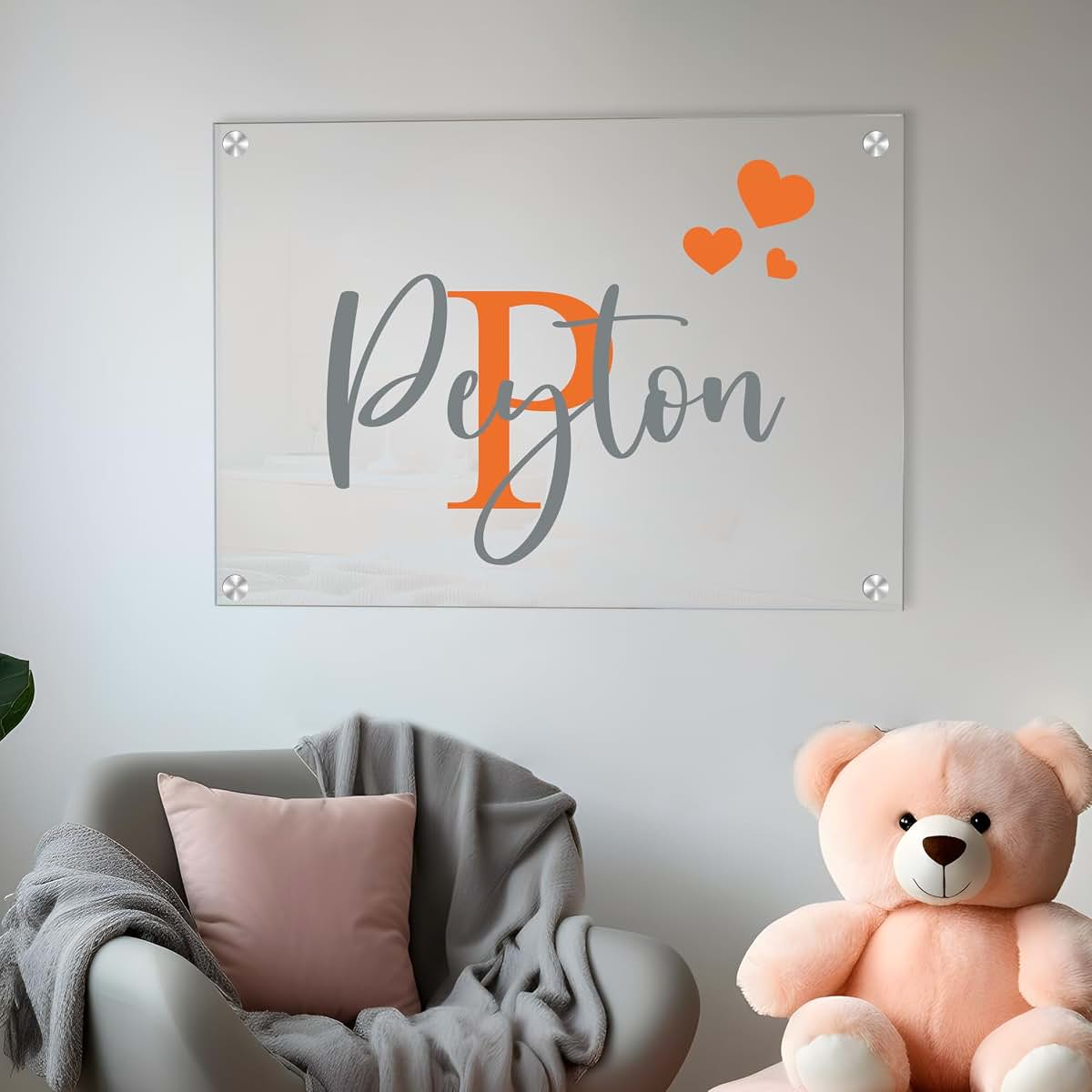 CRYPTONITE Personalized Name & Initial Acrylic Frame | Bedroom Decor | Wall Decor | Name Wall Decor | Baby Nursery (photo 2)