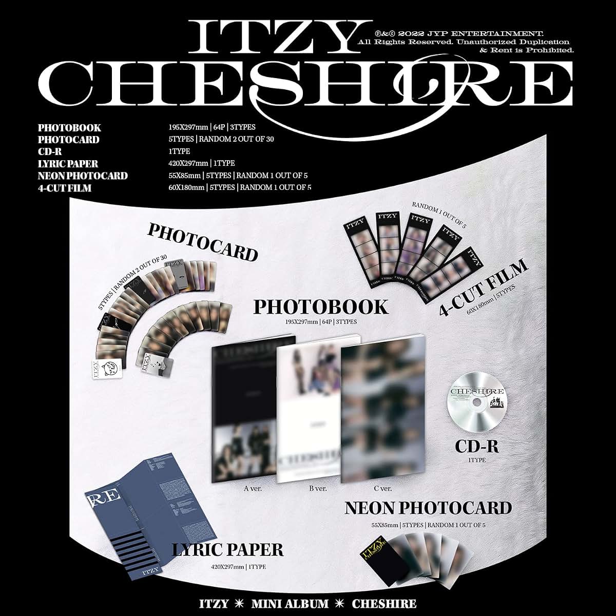 Itzy [Cheshire] Photobook, Photocards, and CD-R Album Collection