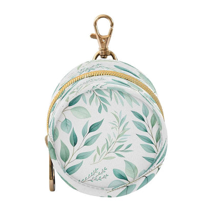 Watercolor Botanical Leaf Pacifier Holder Case with Clip | Portable Diaper Bag Pouch