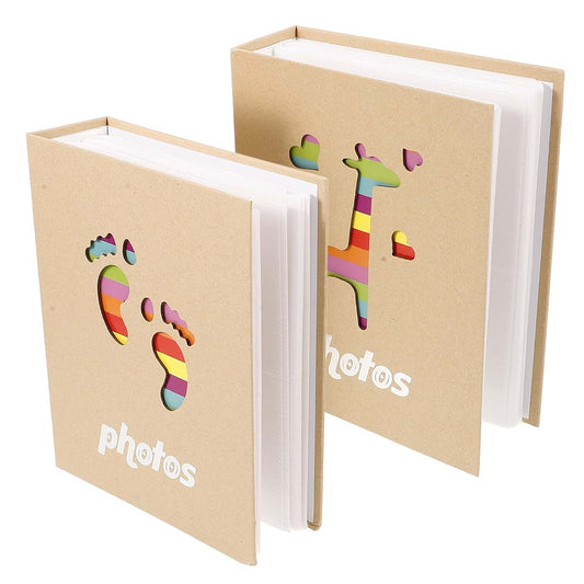 TOYANDONA 2-Pack Photo Albums for Boys, 5-Inch 200-Pocket Keepsake Memory Books
