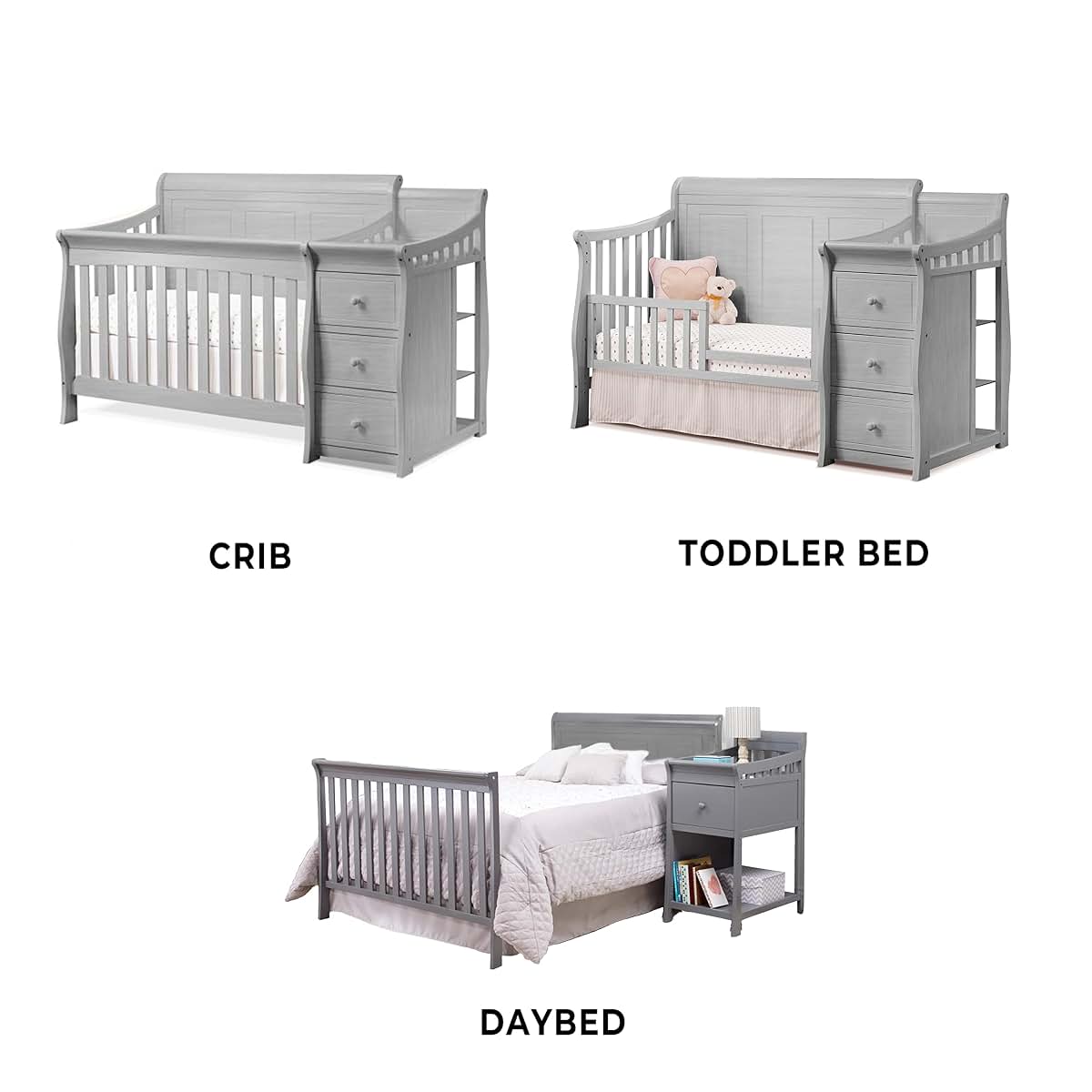 Sorelle Princeton Elite Crib and Changer Weathered Gray (photo 3)