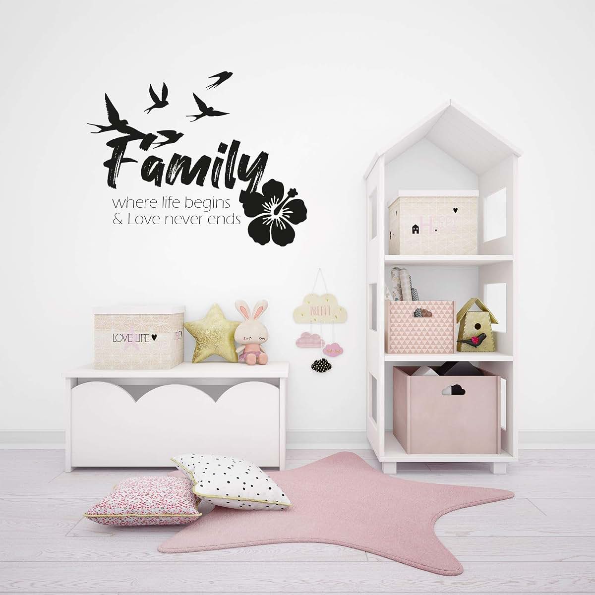 All Things Valuable Family Quote Vinyl Wall Art Decal