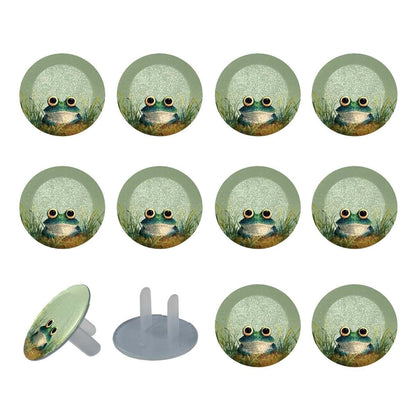 CDGIRUOWUNV Cute Frog (1) Outlet Covers Baby Proofing Safe & Secure Electric Plug Protectors | Sturdy Childproof Socket