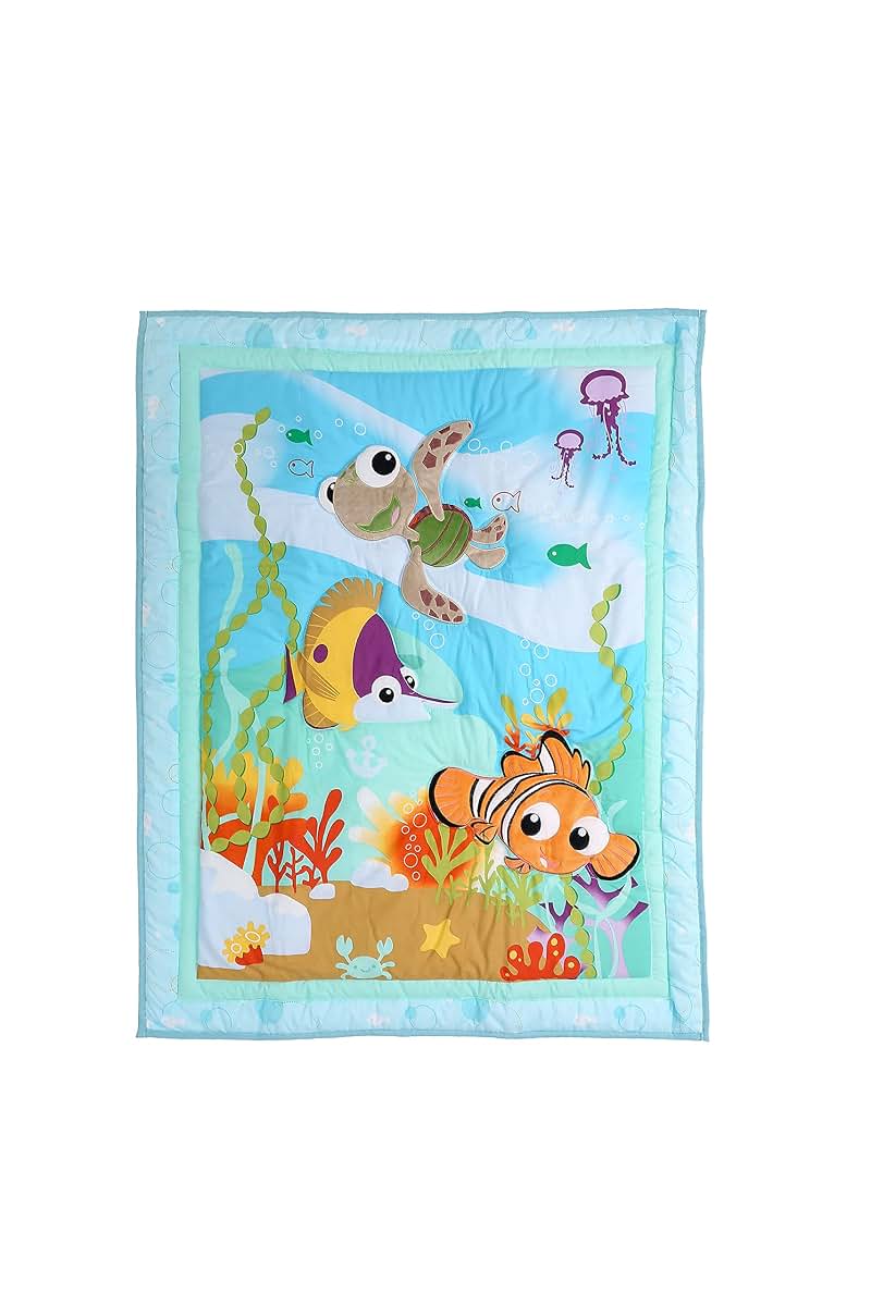 CribMATE 3-Piece Blue Ocean Themed Nursery Crib Bedding Set (photo 4)