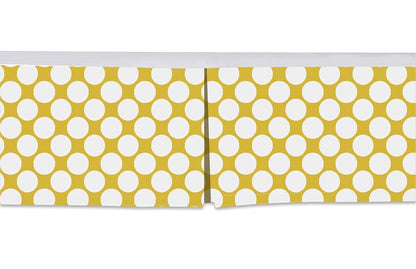 Bacati - Mix N Match Large Dots Crib/Toddler Bed Skirt Dust Ruffle (Yellow)