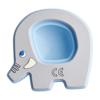 Haba Popping Elephant Silicone Teether Ring & Sensory Grasping Toy