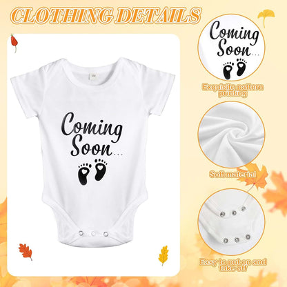 Canlierr 17-Piece Fall Pregnancy Announcement Set with Letter Board and Bodysuit