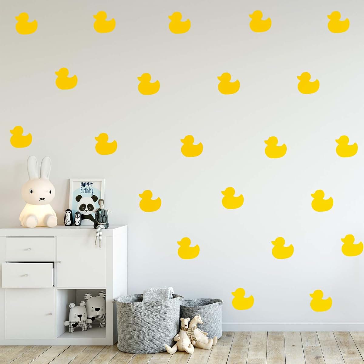 Dycica Little Ducks Vinyl Wall Art Decals - Set of 12