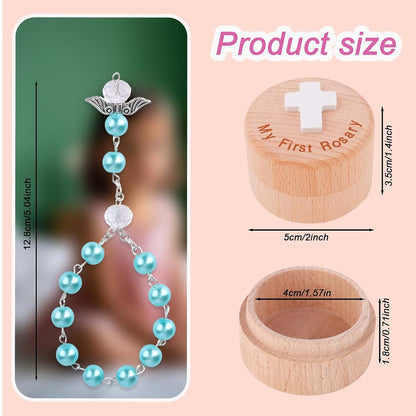 Fukaisu Rosary Bracelet And Memorial Box Baptism Set