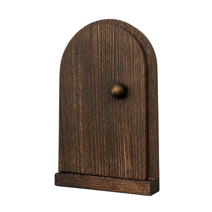 NEWEK Self-Adhesive Wooden Fairy Door Outlet Cover, 7.87-Inch, Self-Closing