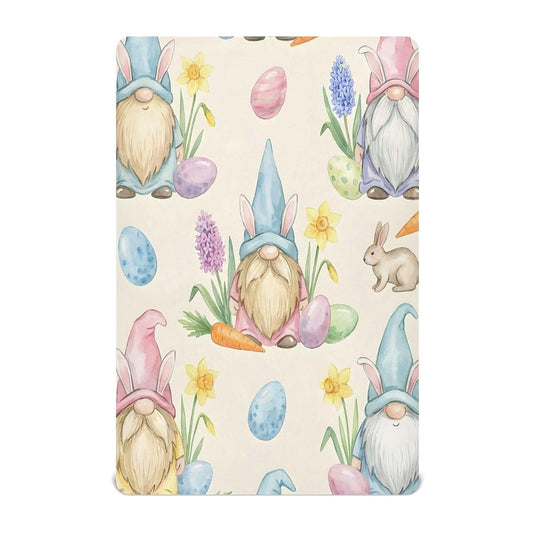 Goodold Watercolor Easter Gnome Crib Sheet, 39x27 Inch Pack N Play