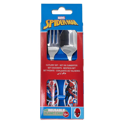 Stor Spider-Man Children's Stainless Steel Spoon and Fork