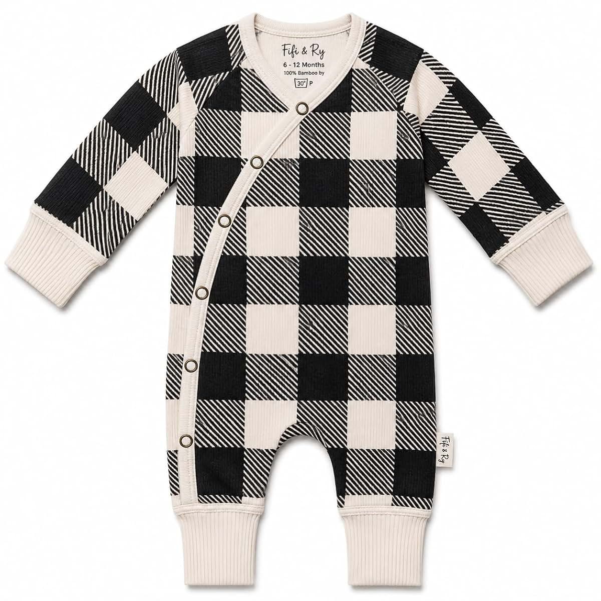 Fifi & Ry Bamboo Lyocell Ribbed Convertible Footie Romper for Sensitive Skin