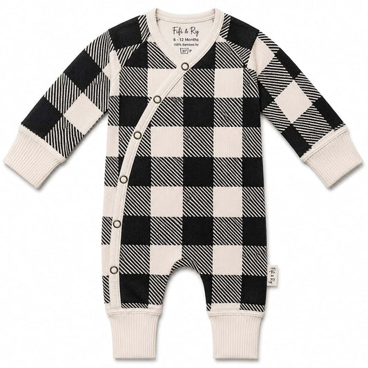 Fifi & Ry Bamboo Lyocell Ribbed Convertible Footie Romper for Sensitive Skin