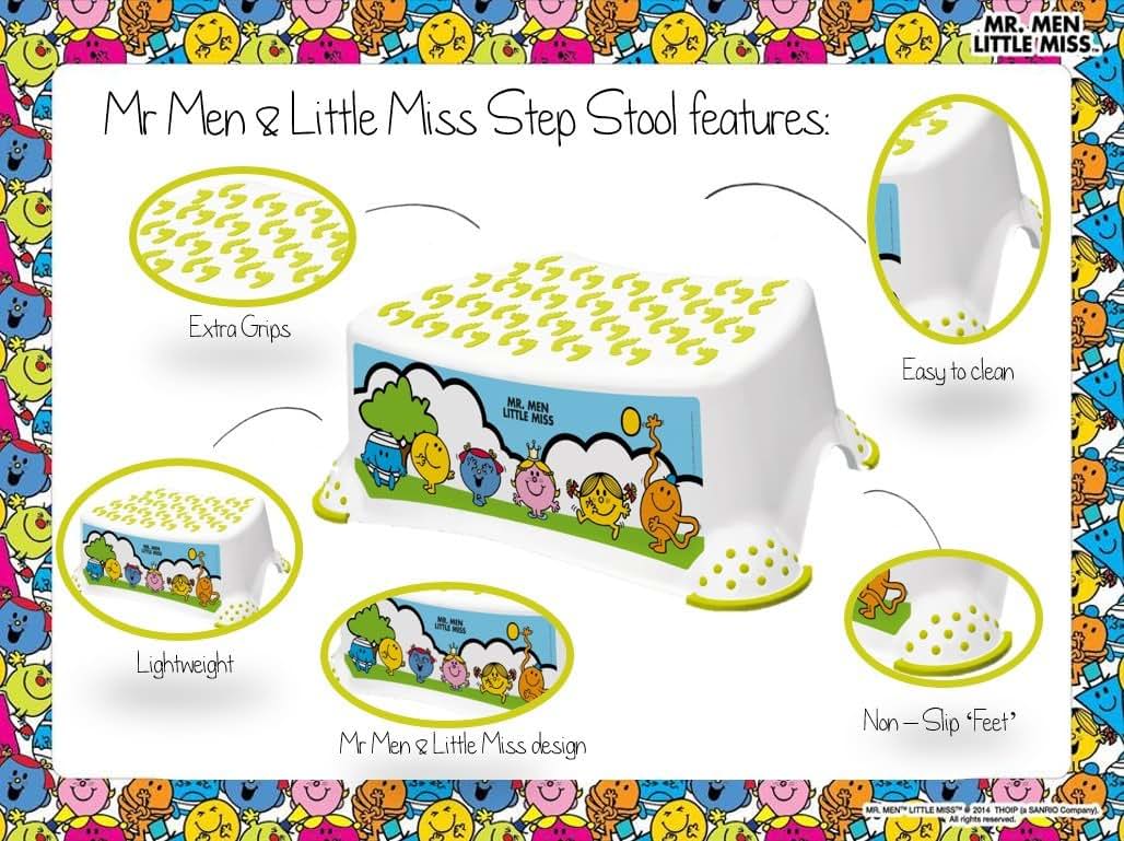 Miss Mr Men & Little Miss Step Stool With Slip Resistant Feet (photo 2)