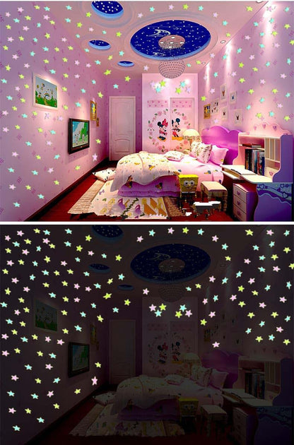 Moraphee 200pcs Glowing Star Stickers For Kids Room Decor