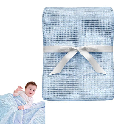 Yeory Cellular Blankets Baby Extra Soft Breathable Cotton Blankets Light Weight Sleeping Blanket Machine Washable for