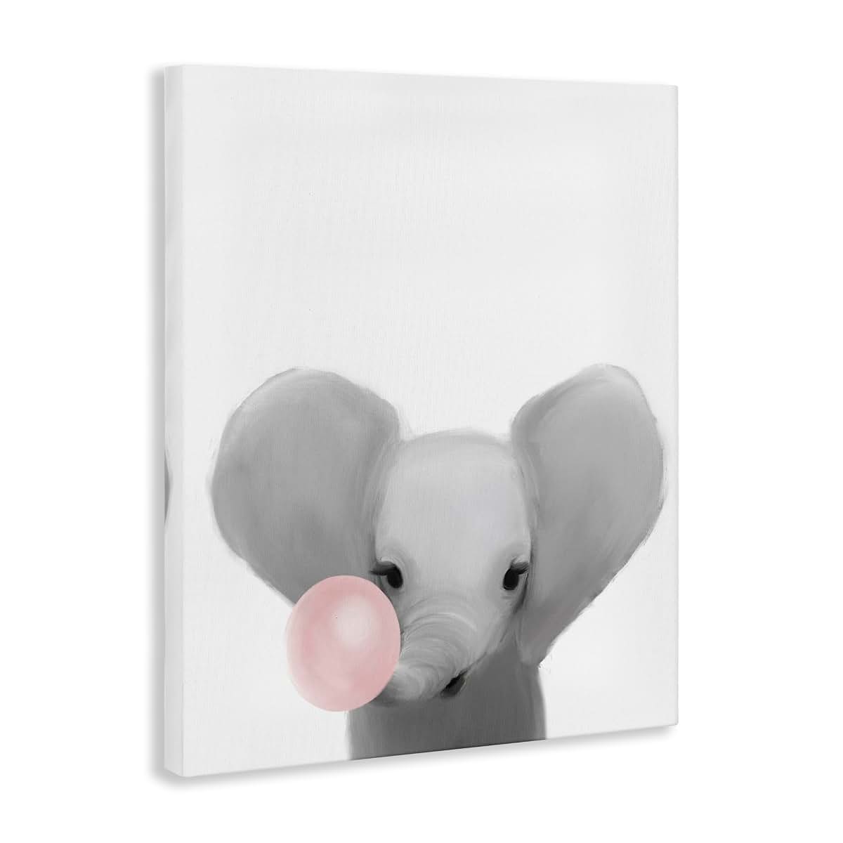 Stupell Industries Baby Elephant Safari Animal Canvas Wall Art, 16 x 20