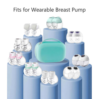 Gowing Wearable Breast Pump Carrying Case, Hard Shell with Removable Tray, Holds 2 Pumps, Blue