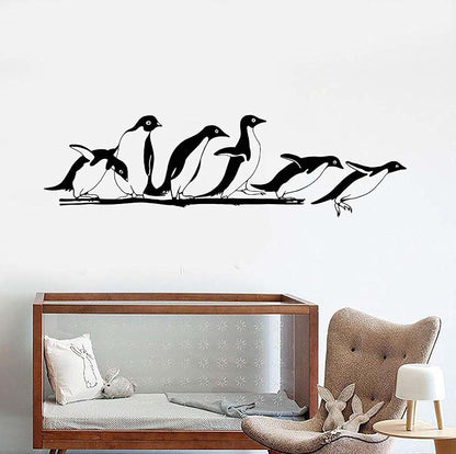 Art Sticker USA Decals Art Removable Antarctica Animals Penguins Zoo Nursery Home Decoration Cute Decor Animal Wall