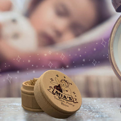 My Personal Memories Custom Personalized Wood Tooth Fairy Keepsake Box Holder for Boy or Girl - Monogrammed and Engraved (photo 4)