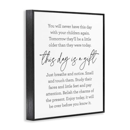 Stupell Industries Heartwarming Parenthood Quote 16 X 20 Inch Framed Giclée Print Ready To Hang