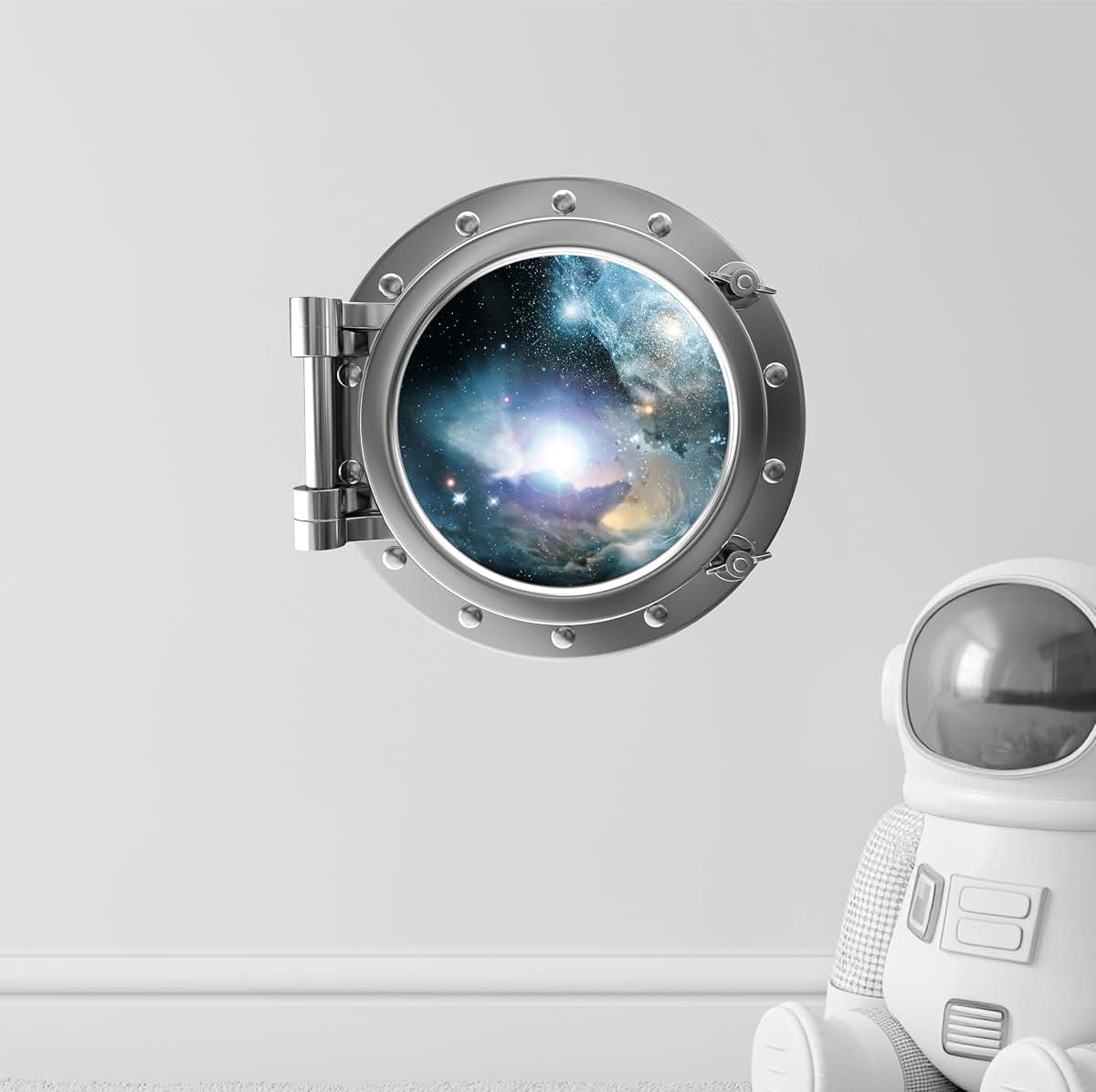 Stickit Graphix 12" Space Porthole Wall Decal - Nebula & Stars (photo 2)