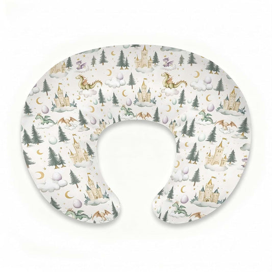 S2tMhb Cartoon Dragons Nursing Pillow Cover for Baby Boy Girl,Breastfeeding Pillow Slipcover with Hidden