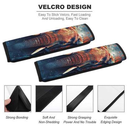 Jhion 2Pcs Car Seat Belt Pad Cover Wild Animals Soft Auto Seat Belt Cover (photo 3)