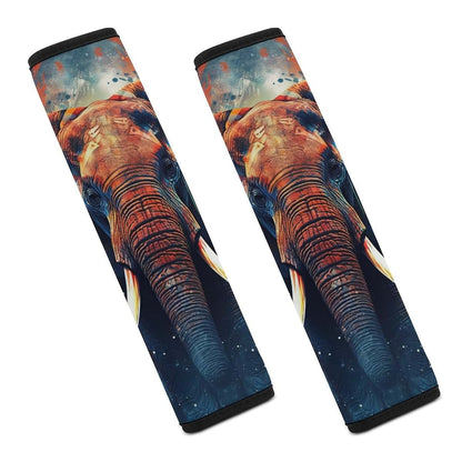 Jhion 2Pcs Car Seat Belt Pad Cover Wild Animals Soft Auto Seat Belt Cover