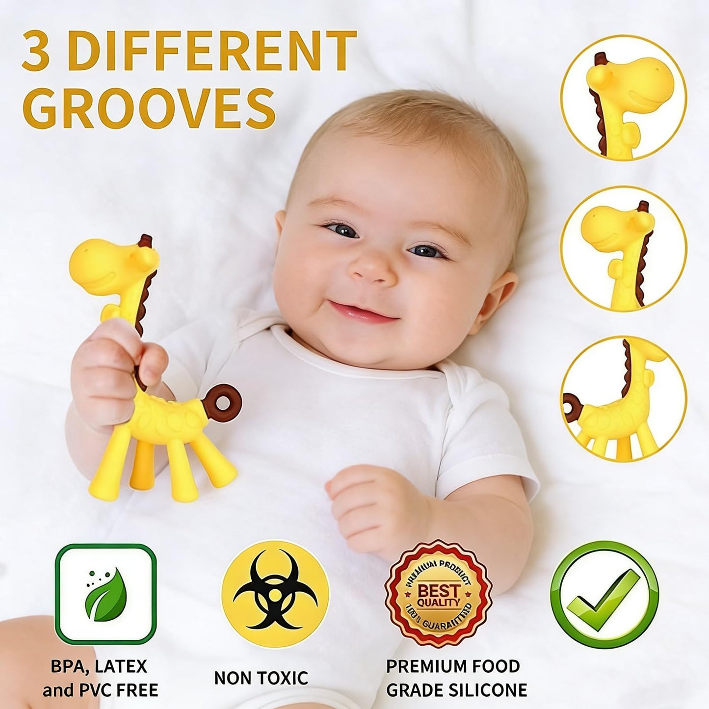 Haili Baby Teething Toys Silicone