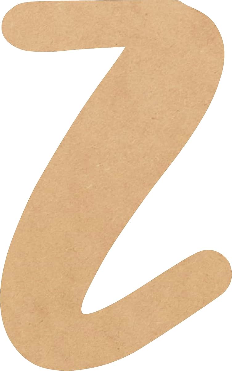 NEXTCraft Unfinished Wooden Letter 8 Inch Z Bright Orchid Font