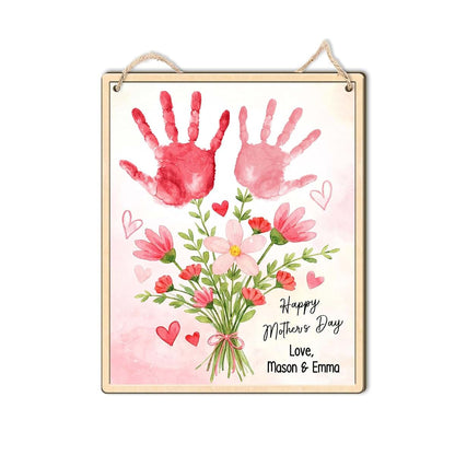 BabyOneStop Pink Floral Bouquet DIY Baby Handprint Craft Sign