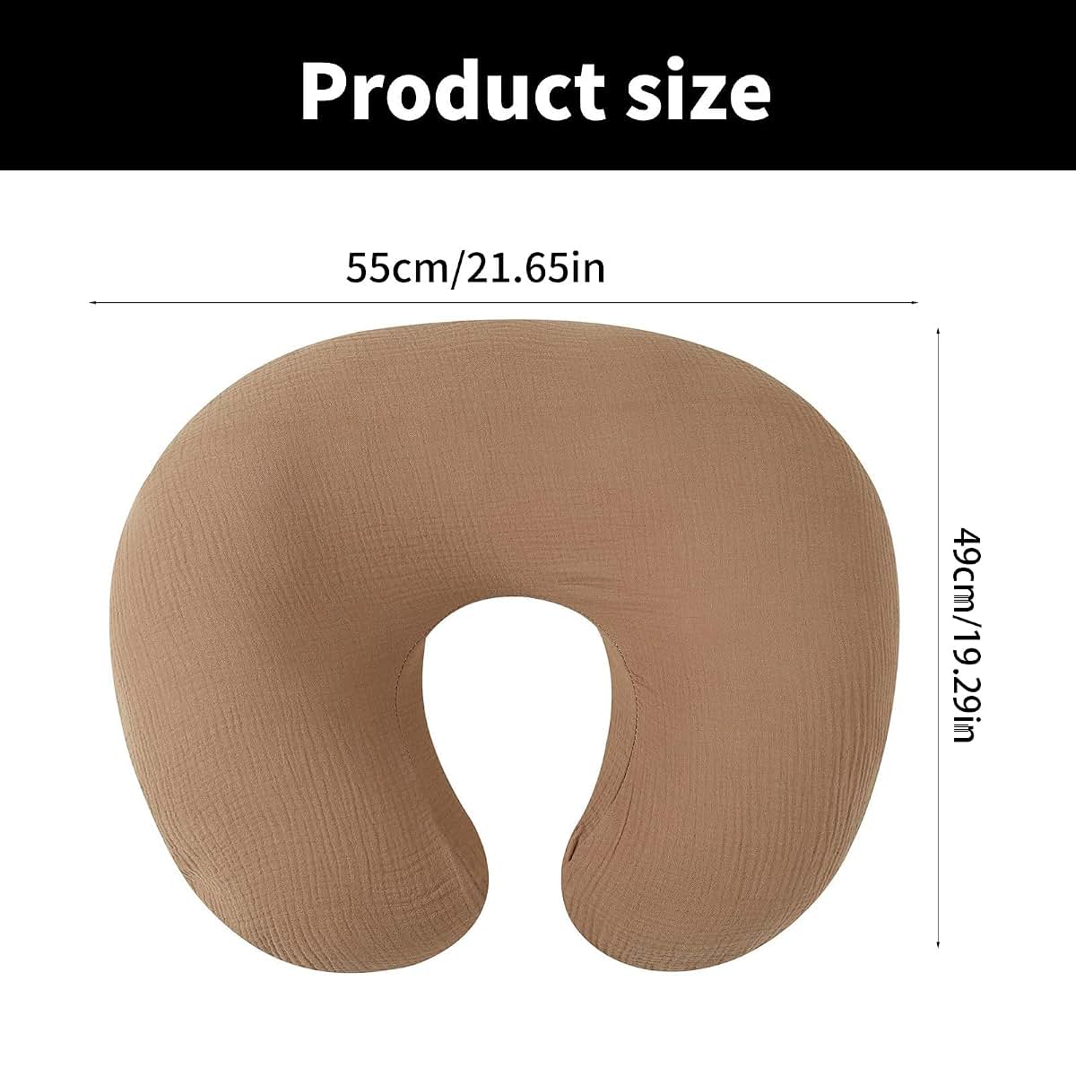 GORBUS 2Pcs Nursing Pillowcase for Baby Breastfeeding, Soft & Stretchy Pillow Slipcover Breathable Infant Pad Case (photo 4)