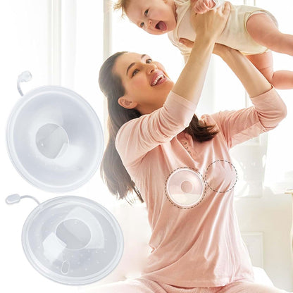 BabyOneStop Silicone Breast Shells Milk Collector, 2-Pack Reusable Nursing Cups for Breastfeeding Moms