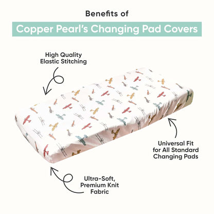 Copper Pearl Premium Knit Changing Pad Cover for Standard Diaper Pads