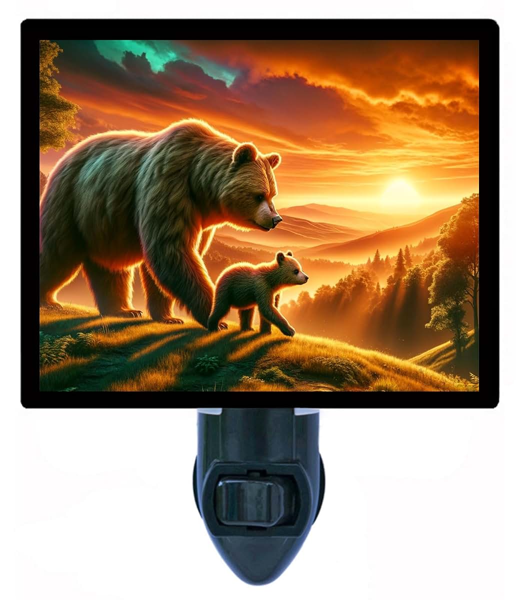 Night Light Designs Brown Bear Sunset Night Light