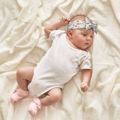 TZTTZT Retro Airplane Print Baby Girls Bows Headband