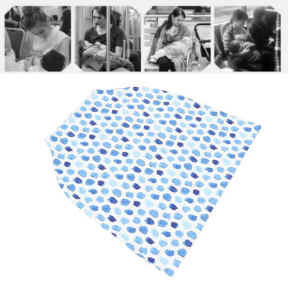 BAOK Maternal Nursing Cover, Breathable Breastfeeding Nursing Cover Warm Keeping for Home (Blue Base Dot Pattern) (photo 2)