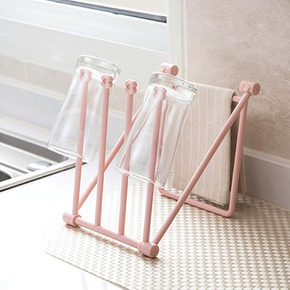SUNGOOYUE Clothes Drying Rack, PP Folding Towel Drying Rack with Vertical Washcloth Holder, Portable Dish Cloth Storage (photo 2)