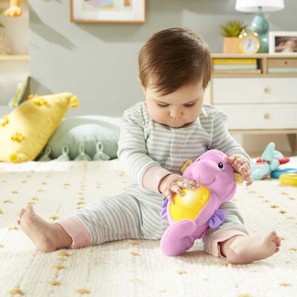 Fisher-Price Pink Soothe & Glow Seahorse Musical Plush Toy