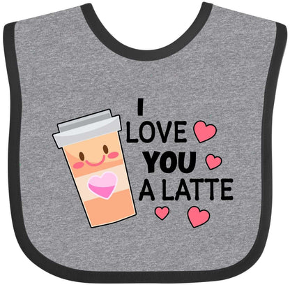 Inktastic I Love You a Latte with Coffee Cup Baby Bib