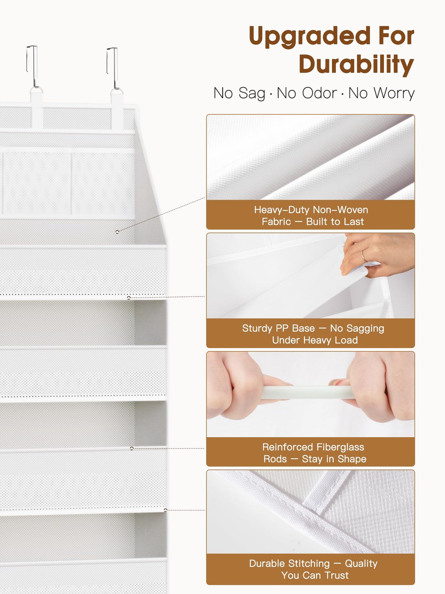 Criusia Over the Door Organizer 6-Shelf Hanging Storage