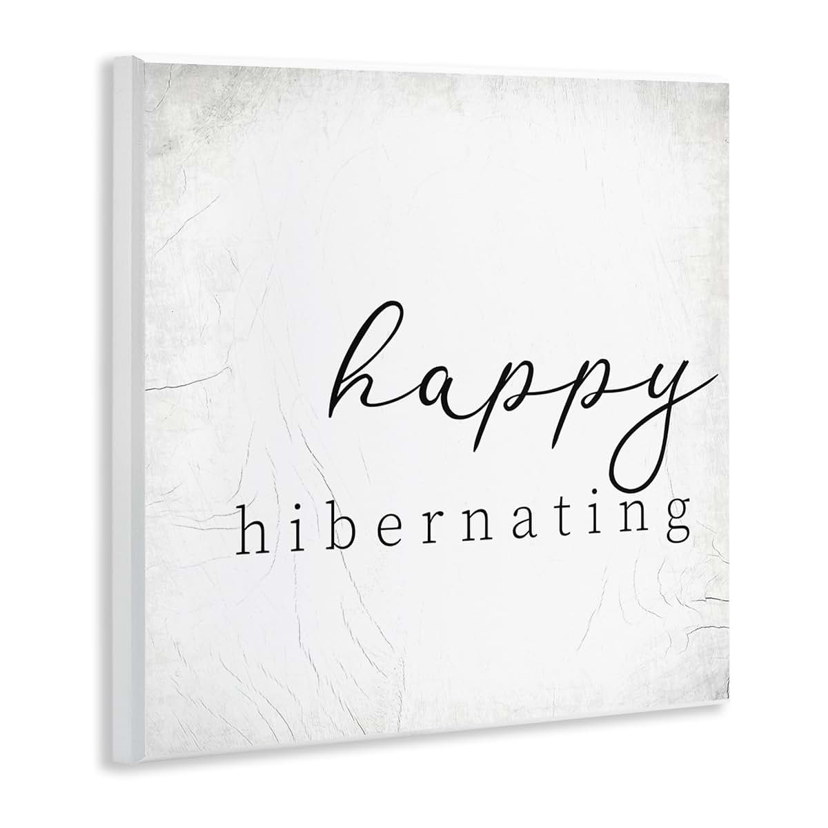Stupell Industries Happy Hibernating Rustic Winter Wall Plaque Art