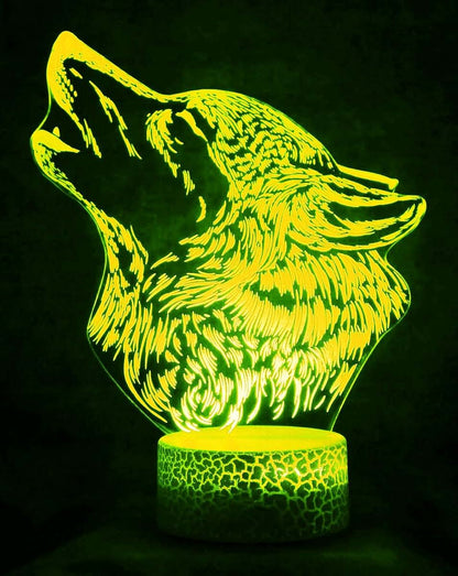 Jinnwell 3D Wolf Night Light With 16 Color Changing Modes (photo 3)